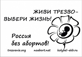 Наклейка "Россия без абортов"