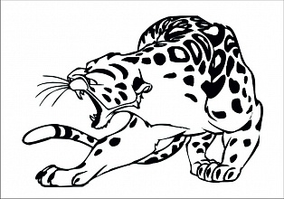 Наклейка "леопард"