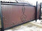 Изготовление и монтаж откатных ворот и калитки, пос. Воронцовка