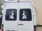 Брендирование автомобиля для ритуального агентства "Ангел"