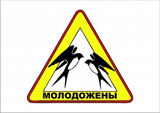 Наклейка "молодожены"