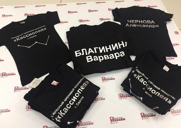 футболки для циркового коллектива 