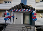 Оформление шарами , сдача дома г. Карпинск, ул. Советская, 113