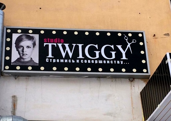 Изготовление и монтаж лицевой части вывески для студии TWIGGY  г.Североуральск