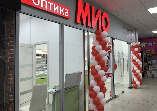 Изготовление и монтаж вывески оптики "МИО", г Краснотурьинск