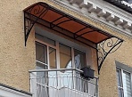 Изготовление и монтаж кованого козырька для балкона , г. Краснотурьинск