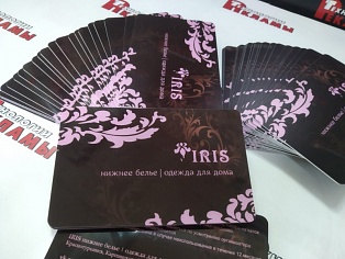 Изготовление дисконтных карт для магазина "IRIS"