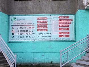 Изготовление и монтаж сетки на металлическом каркасе. Медицинский центр, Краснотурьинск