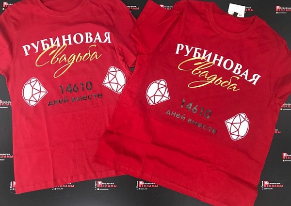 Нанесение надписей на футболки